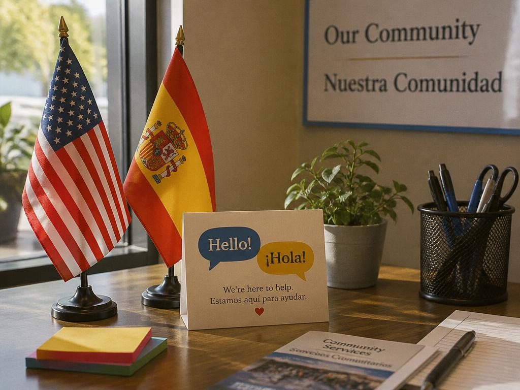 English and Spanish bilingual service desk