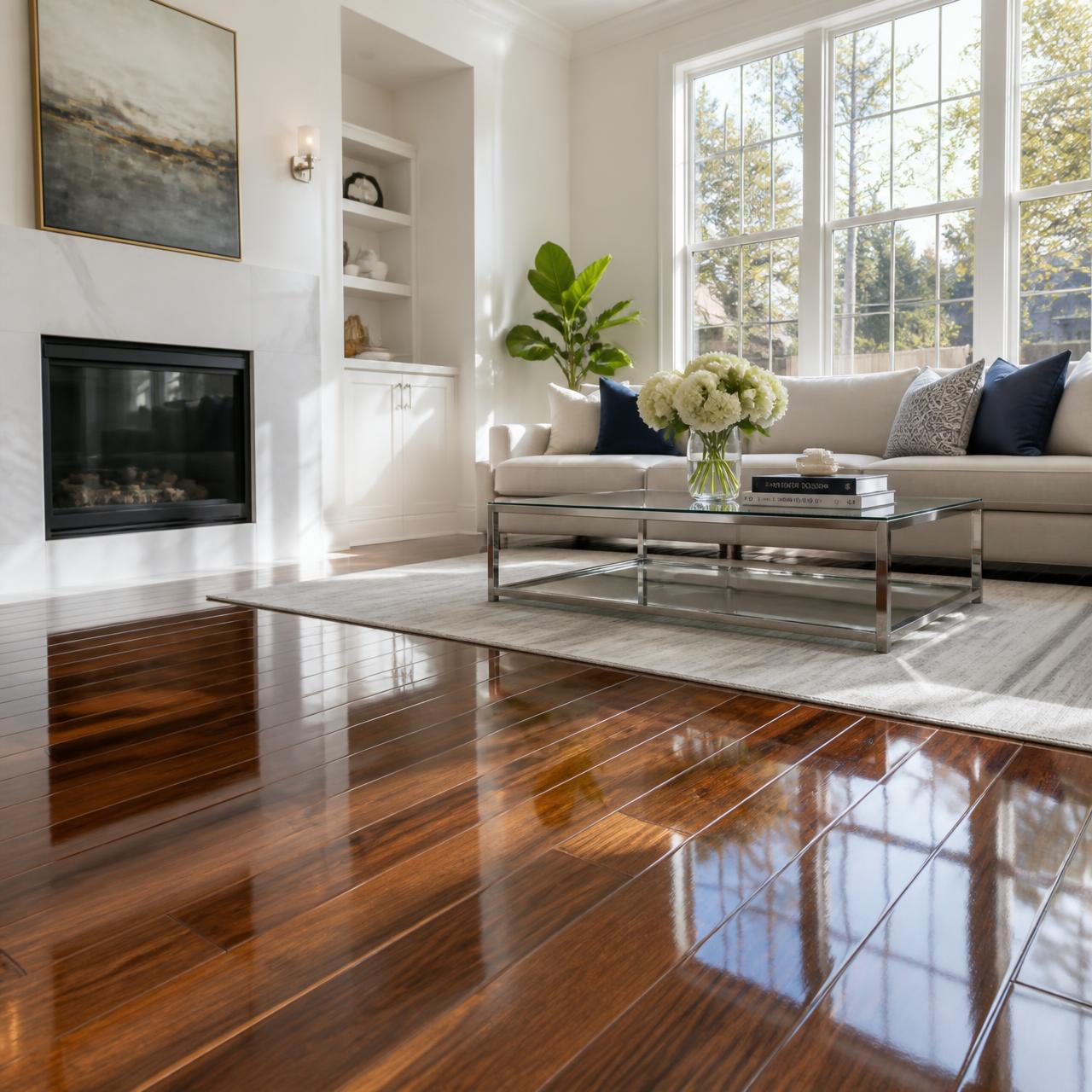 Sala impecable tras limpieza profesional